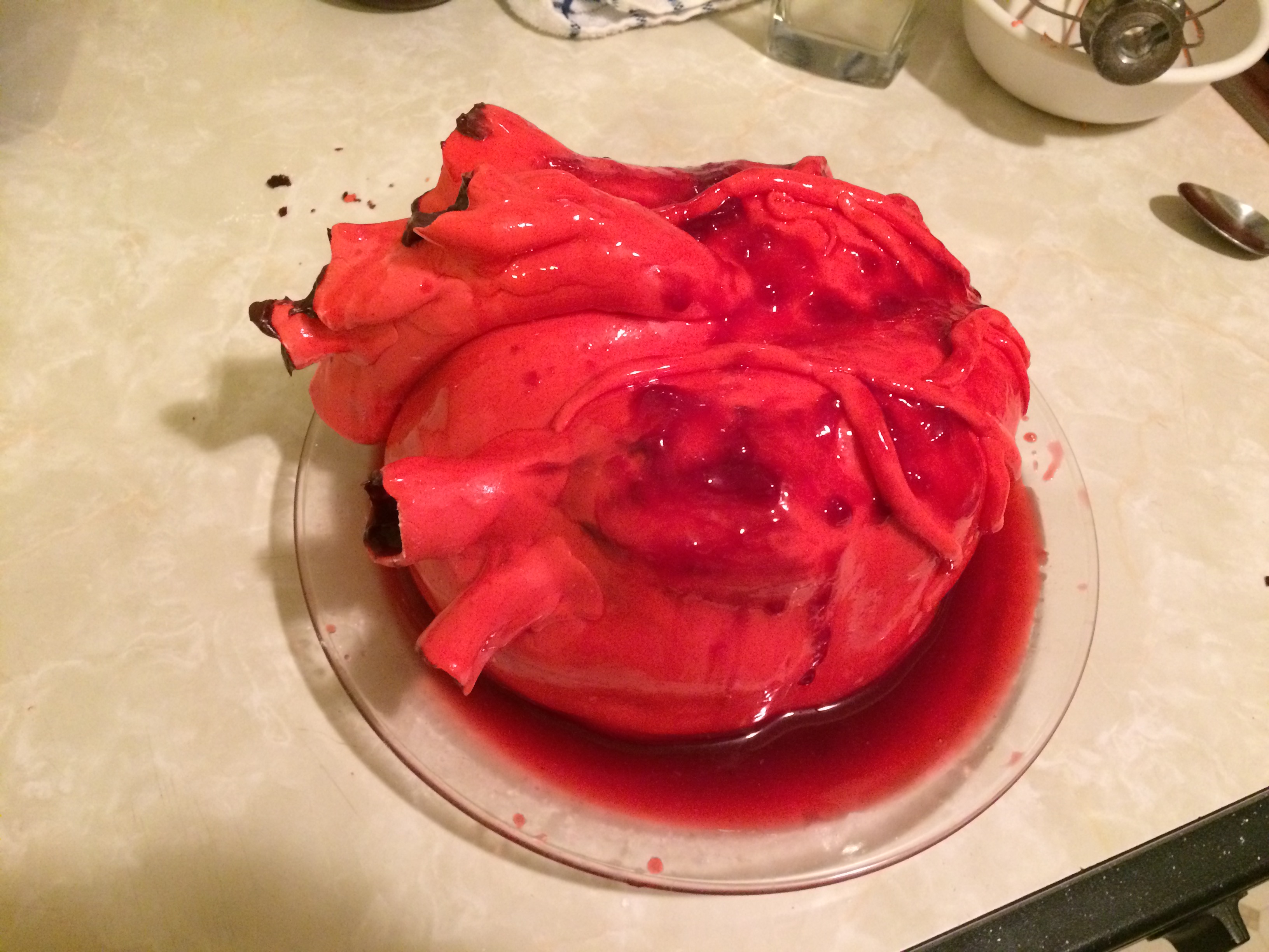Human Heart Cake left side view
